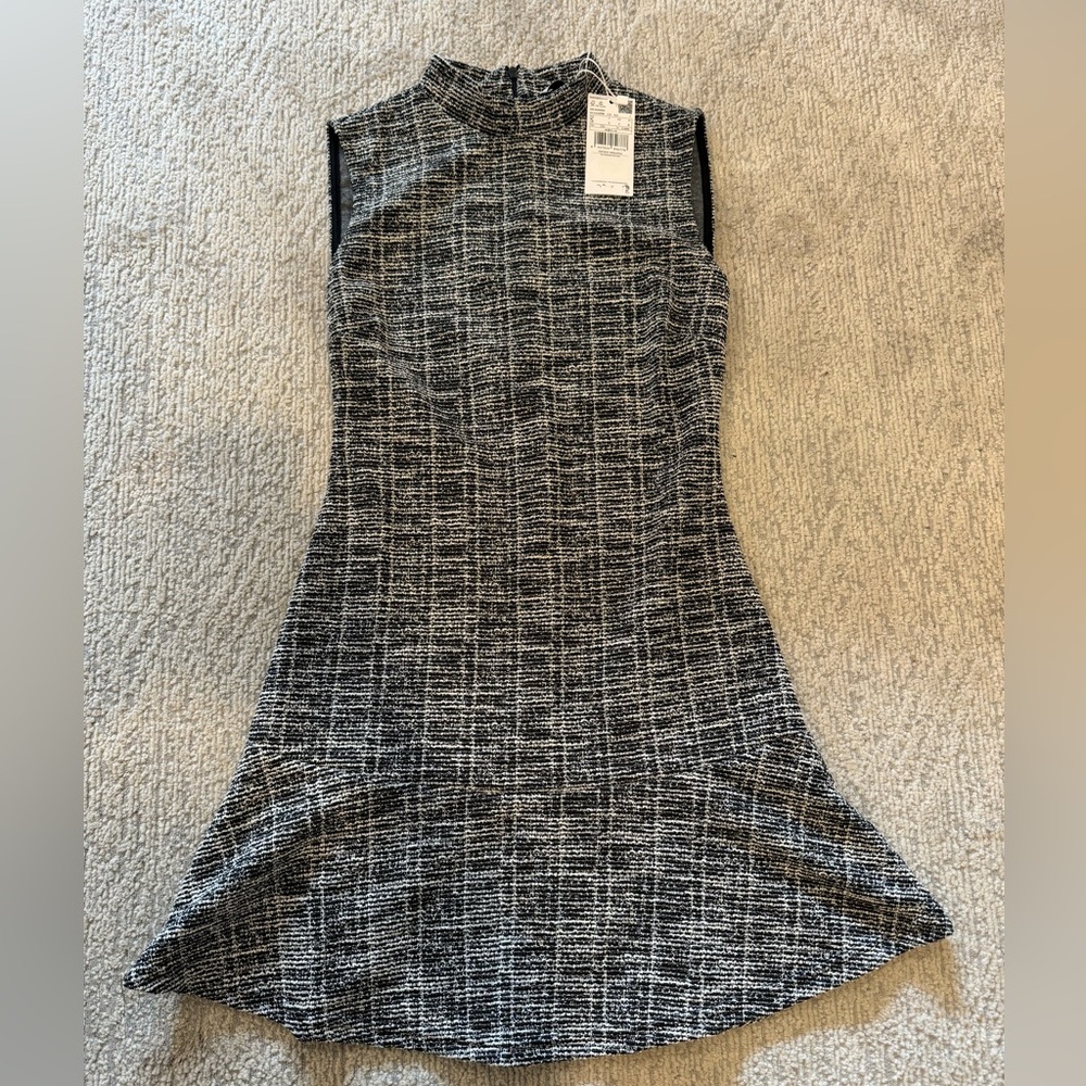 Mango Gray Sheath Midi Dress Halter Neckline